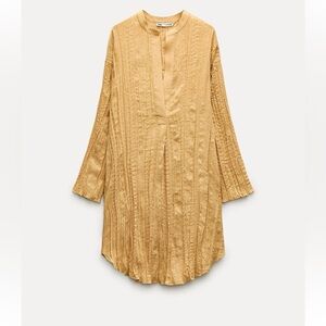 Zara linen blend tunic dress size Xs-S